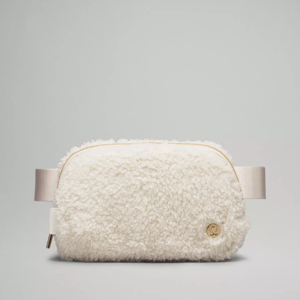 Lululemon White Sherpa Belt Bag